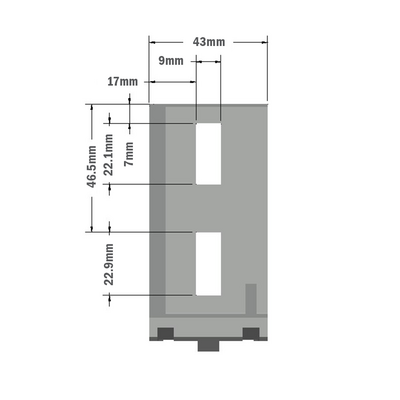 40-120-3 MODULAR SOLUTIONS GUSSET BRACKET<BR>45MM X 90MM REINFORCEMENT ANGLE